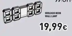 Unieuro Orologio neon wall lamp offerta