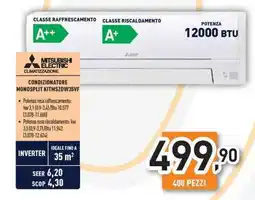 Unieuro MITSUBISHI ELECTRIC CONDIZIONATORE MONOSPLIT KITMSZDW35VF offerta