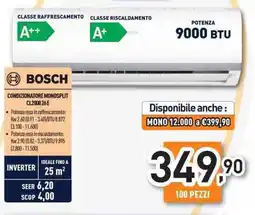 Unieuro BOSCH CONDIZIONATORE MONOSPLIT CL2000.26 E offerta