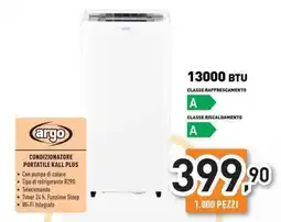Unieuro Argo condizionatore portatile kall plus offerta