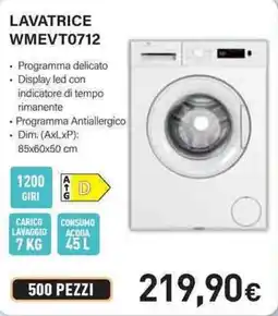 Unieuro Electroline LAVATRICE WMEVT0712 offerta