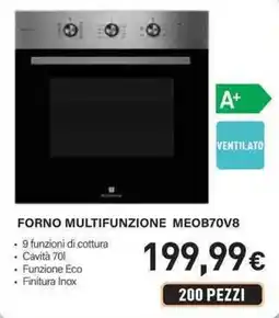 Unieuro Electroline FORNO MULTIFUNZIONE MEOB70V8 offerta