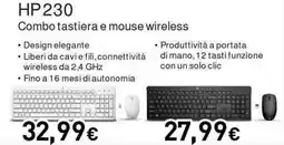 Unieuro HP 230 Combo tastiera e mouse wireless offerta