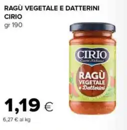 Oasi Ragù vegetale e datterini CIRIO offerta