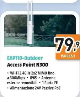 Unieuro tp-link EAP110-Outdoor Access Point N300 offerta