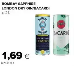 Oasi Bombay sapphire london dry gin/bacardi offerta