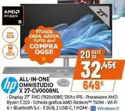 Expert hp ALL-IN-ONE OMNISTUDIO X 27-CV0008NL offerta