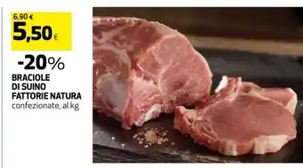 Coop BRACIOLE DI SUINO FATTORIE NATURA offerta