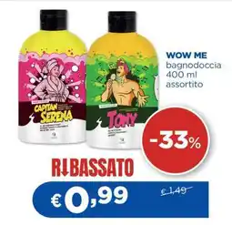 Acqua & Sapone WOW ME bagnodoccia 400 ml assortito offerta