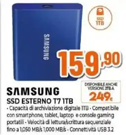 Expert Samsung ssd esterno T7 1TB offerta