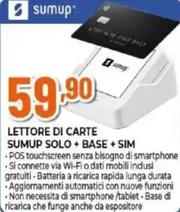 Expert Sumup lettore di carte sumup solo + base + sim offerta
