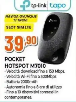 Expert tp-link POCKET HOTSPOT M7010 offerta