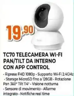 Expert Tapo TC70 telecamera wi-fi pan/tilt da interno con app control offerta