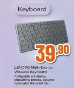 Expert LENOVO Multi-Device Wireless Keyboard offerta