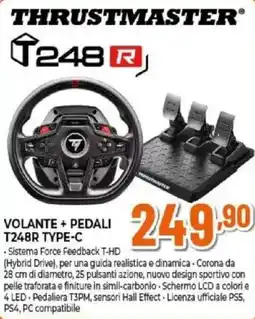 Expert Thrustmaster volante + pedali T248R type-c offerta