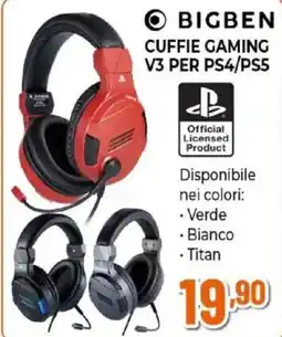 Expert Bigben cuffie gaming V3 PER PS4/PS5 offerta