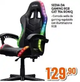 Expert Gxtrust sedia da gaming RGB GXT 704 roniq offerta