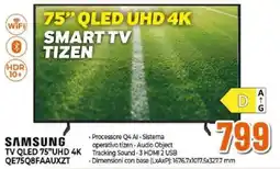 Expert SAMSUNG TV QLED 75"UHD 4K QE75Q8FAAUXZT offerta