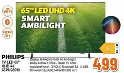 Expert PHILIPS TV LED 65" UHD 4K 65PUS8010 offerta