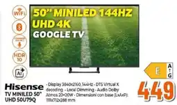 Expert Hisense TV MINILED 50" UHD 50079Q offerta