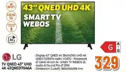 Expert LG TV QNED 43" UHD 4K 43QNED70A6A offerta