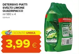 Oasi Detersivo piatti svelto limone quadripacco offerta