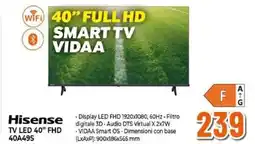 Expert Hisense TV LED 40" FHD 40A49S offerta