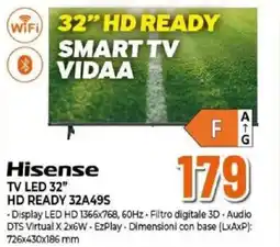 Expert Hisense TV LED 32" HD READY 32A49S offerta