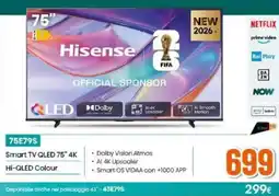 Expert Hisense 75E79S Smart TV QLED 75" 4K offerta