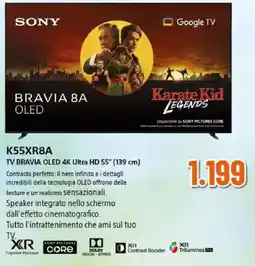 Expert SONY K55XR8A TV BRAVIA OLED 4K Ultra HD 55" offerta