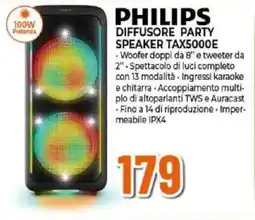 Expert PHILIPS DIFFUSORE PARTY SPEAKER TAX5000E offerta