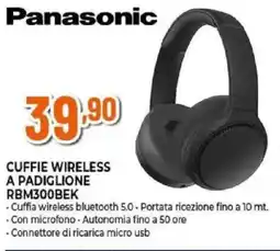Expert Panasonic cuffie wireless a padiglione RBM300BEK offerta