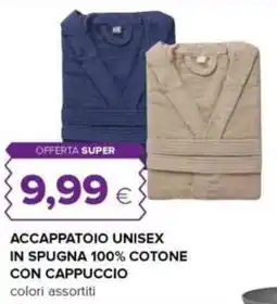 Oasi Accappatoio unisex in spugna 100% cotone con cappuccio offerta