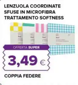 Oasi Lenzuola coordinate sfuse in microfibra trattamento softness offerta