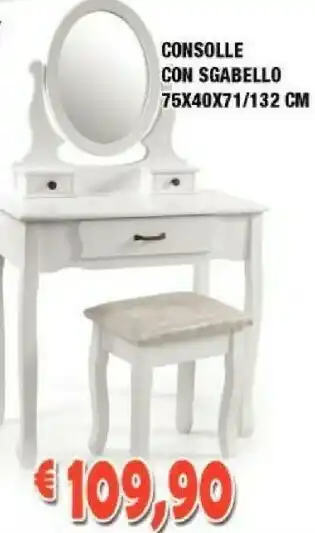 Consolle con sgabello