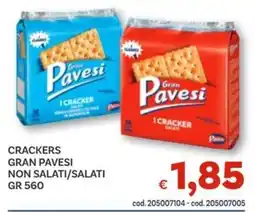 Vivo Supermercati Crackers gran pavesi non salati/salati offerta
