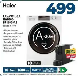 Sinergy Haier LAVASCIUGA HWD100-BP16929AS offerta