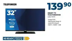 Sinergy TELEFUNKEN SMART TV TE32759B50V4D offerta
