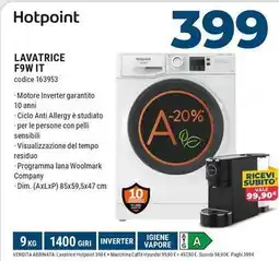 Sinergy Hotpoint LAVATRICE F9W IT offerta