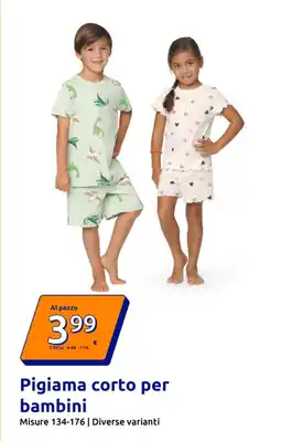 Action Pigiama corto per bambini offerta