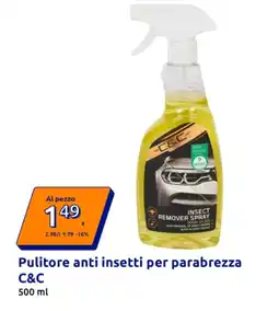 Action Pulitore anti insetti per parabrezza C&C offerta