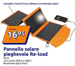 Action Pannello solare pieghevole Re-load offerta