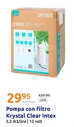 Action Pompa con filtro Krystal Clear Intex offerta