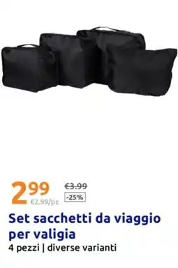 Action Set sacchetti da viaggio per valigia offerta