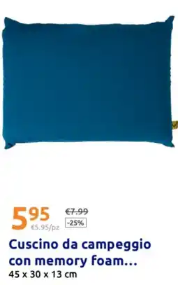 Action Cuscino da campeggio con memory foam offerta