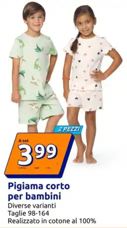 Action Pigiama corto per bambini offerta