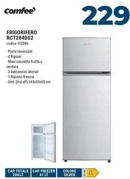 Sinergy comfee FRIGORIFERO RCT284DS2 offerta