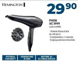 Sinergy REMINGTON PHON AC 5999 offerta