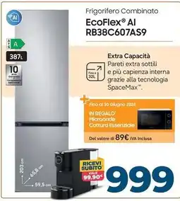 Sinergy SAMSUNG Frigorifero Combinato EcoFlex AI RB38C607AS9 offerta