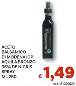 Vivo Supermercati Aceto balsamico di modena igp aquila bronzo 35% de nigris spray offerta